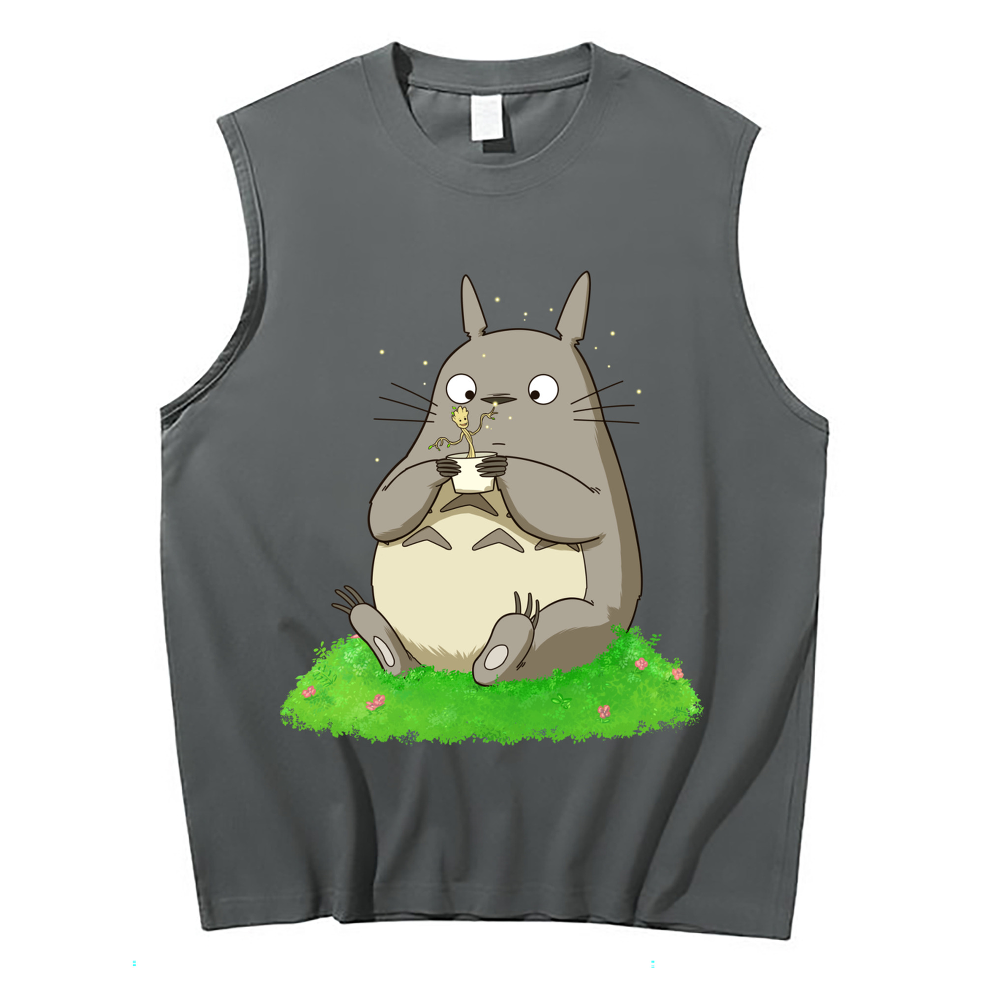 （画像用） となりのトトロ 草壁メイ 草壁サツキ My Neighbor Totoro Satsuki Kusakabe Mei Kusakabe コットン100％タンクトップ（フロントプリント）
